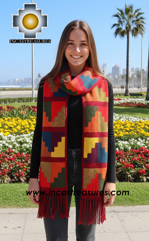 Alpaca Scarf with Chakana Cocona